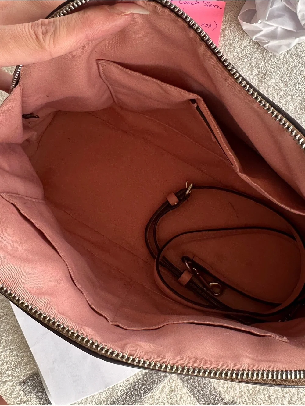 Coach sierra Dome Satchel with Pink Trim 2018